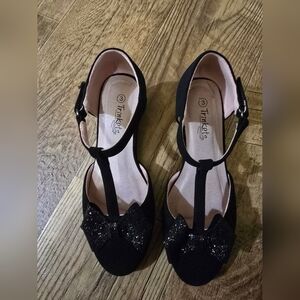 Black Bow Dress Shoes for Kids